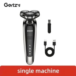 3koppen Gertzy Scheerapparaat - Usb Oplaadbare 4d Body Shaver + Baardtrimmer - Voor een complete en perfecte Lichaamshaar verzorging - Unisex - Kleur: Zilver