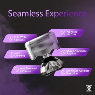 Hoofd- en Gezichtsscheerapparaat - Draadloos Elektrisch Scheermes voor Mannen - Ultieme Verzorgingskit voor Hoofd, Baard & Lichaam