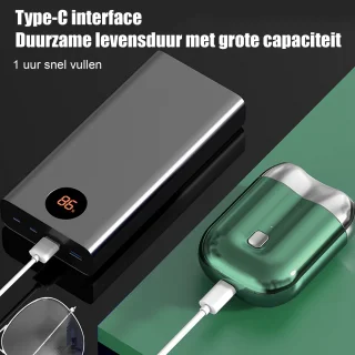 QTTVBTNA - Mini scheerapparaat - 2-Kop magnetisch Scheerapparaat - USB Oplaadbare - Lichtgewicht en Comfortabel - Draagbaar scheerapparaat voor mannen - 7 x 5.3 x 2.5cm - Groen - 1 stuk