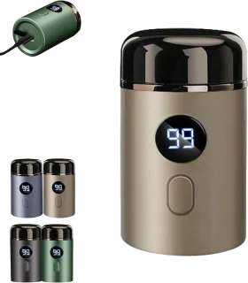 Scheerapparaat - Mini-scheerapparaat voor heren, elektrisch mini-scheerapparaat, afwasbaar, draadloos, USB-reisset, nat en droog (champagne)