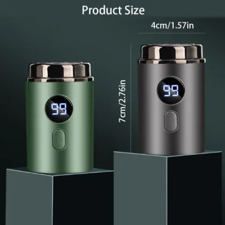 Scheerapparaat - Mini-scheerapparaat voor heren, elektrisch mini-scheerapparaat, afwasbaar, draadloos, USB-reisset, nat en droog (champagne)