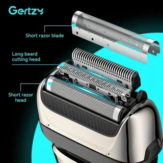 2in1 Gertzy Scheerapparaat - Digitale Full Body Shaver + Precisie/Baardtrimmer - Usb-Oplaadbare 2in1 Shaver - Perfecte Reiseditie - Ultieme Lichaamshaar Verzorging voor Dames en Heren - Kleur: Zilver