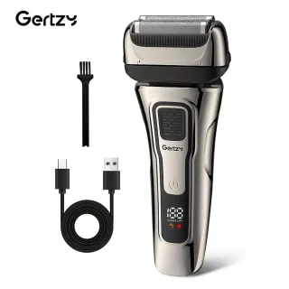 2in1 Gertzy Scheerapparaat - Digitale Full Body Shaver + Precisie/Baardtrimmer - Usb-Oplaadbare 2in1 Shaver - Perfecte Reiseditie - Ultieme Lichaamshaar Verzorging voor Dames en Heren - Kleur: Zilver