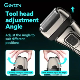 2in1 Gertzy Scheerapparaat - Digitale Full Body Shaver + Precisie/Baardtrimmer - Usb-Oplaadbare 2in1 Shaver - Perfecte Reiseditie - Ultieme Lichaamshaar Verzorging voor Dames en Heren - Kleur: Zilver