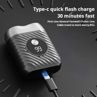 Digitale 2-Blade Scheerapparaat - Usb Oplaadbare 2-Kop Body Shaver/Precisie/Baardtrimmer - Lichtgewicht en Comfortabel - Perfecte Lichaamshaar Verzorging en de Beste Reiseditie - Unisex - Kleur: Vintage Zilver