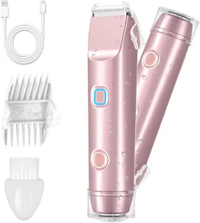 Dames Scheerapparaat - Dubbel Elektrisch Scheerapparaat voor Intieme Verzorging, Hypoallergeen en Waterdicht, Voor Gezicht, Lichaam en Bikinizone