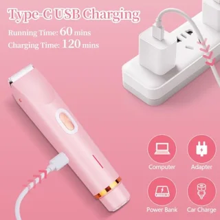 Elektrisch 2-in-1 Scheerapparaat voor Vrouwen - Dubbele Kop voor Gezicht, Lippen, Onderarmen, Benen, Oksels en Bikini - USB-oplaadbaar, Waterproof en Geschikt voor Nat en Droog Gebruik