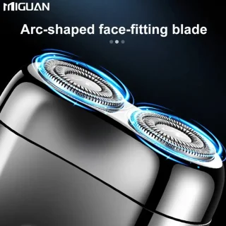 Digitale Miguan 2-Blade Scheerapparaat - Usb Oplaadbare 2-Kop Body Shaver + Baard/Precisietrimmer - Digitale Batterij Indicator - Perfecte Lichaamshaar Verzorging voor Dames en Heren - Kleur: Grijs