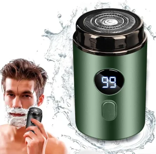 Scheerapparaat - Scheerapparaat mannen - Elektrische Shaver - Mini elektrisch - Scheerapparaat in zakformaat - Waterdicht scheerapparaat - Wasbaar - Draagbaar (groente)