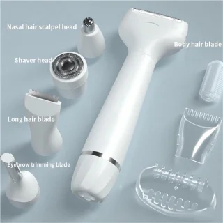 Women Body Shaver Set - 5 in 1 Electric Razor for Wet and Dry Shaving - IPX5 Waterproof