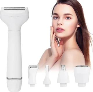 Women Body Shaver Set - 5 in 1 Electric Razor for Wet and Dry Shaving - IPX5 Waterproof