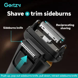 Krachtige 2in1 Scheerapparaat - Oplaadbare Shaver met Full Body Shaver + Baard/Precisietrimmer - Voor de perfecte Lichaamshaar verzorging voor Dames en Heren - Kleur: Zwart