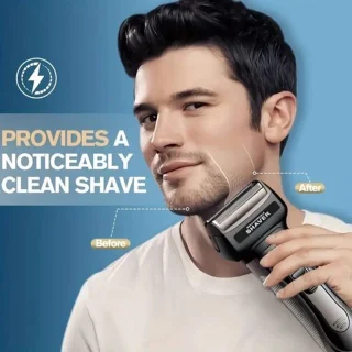 Krachtige 2in1 Scheerapparaat - Oplaadbare Shaver met Full Body Shaver + Baard/Precisietrimmer - Voor de perfecte Lichaamshaar verzorging voor Dames en Heren - Kleur: Zwart