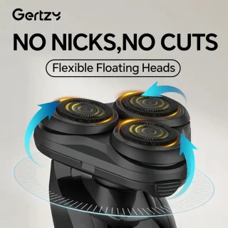 3koppen Gertzy Scheerapparaat - Usb Oplaadbare 4d Body Shaver + Baardtrimmer - Voor een complete en perfecte Lichaamshaar verzorging - Unisex - Kleur: Zwart
