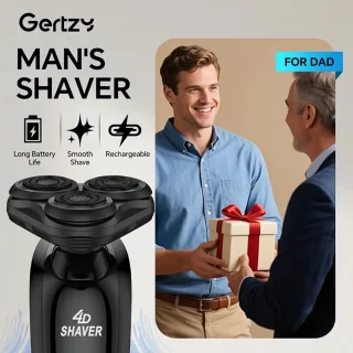 3koppen Gertzy Scheerapparaat - Usb Oplaadbare 4d Body Shaver + Baardtrimmer - Voor een complete en perfecte Lichaamshaar verzorging - Unisex - Kleur: Zwart