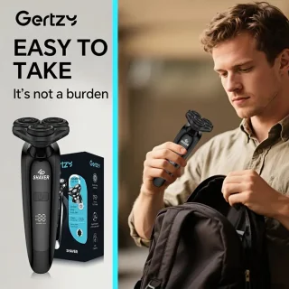 3koppen Gertzy Scheerapparaat - Usb Oplaadbare 4d Body Shaver + Baardtrimmer - Voor een complete en perfecte Lichaamshaar verzorging - Unisex - Kleur: Zwart