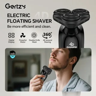 3koppen Gertzy Scheerapparaat - Usb Oplaadbare 4d Body Shaver + Baardtrimmer - Voor een complete en perfecte Lichaamshaar verzorging - Unisex - Kleur: Zwart
