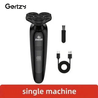 3koppen Gertzy Scheerapparaat - Usb Oplaadbare 4d Body Shaver + Baardtrimmer - Voor een complete en perfecte Lichaamshaar verzorging - Unisex - Kleur: Zwart