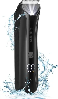 Draadloze Elektrische Body Shaver voor Mannen - Waterdichte Schaamhaar Trimmer met Vervangbare Kammen