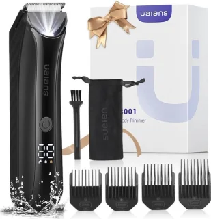 Draadloze Elektrische Body Shaver voor Mannen - Waterdichte Schaamhaar Trimmer met Vervangbare Kammen
