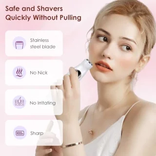 5-in-1 Elektrisch Scheerapparaat voor Dames - Pijnloze Trimmer voor Lichaam, Gezicht en Bikini