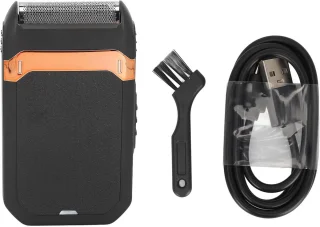Elektrisch scheerapparaat Geschikt voor heren, 2-in-1 waterdicht scheerapparaat, draagbare baardtrimmer, draadloos opladen, met uitklapbare trimmer, nat en droog scheren en USB-opladen, M607
