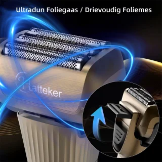 Hatteker Foliescheerapparaat voor Heren – Elektrisch Scheerapparaat & T-Blade Trimmer – Baardtrimmer & Tondeuse – Waterdicht