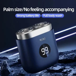 Digitale 2-Blade Scheerapparaat - Usb Oplaadbare 2-Kop Mini Body Shaver + Precisie/Baardtrimmer - Lichtgewicht en Comfortabel - Perfecte Lichaamshaar Verzorging voor Dames en Heren - Digitale Batterij Indicator - Kleur: Wit