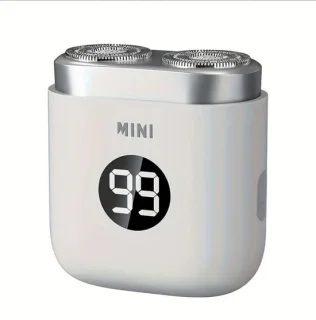 Digitale 2-Blade Scheerapparaat - Usb Oplaadbare 2-Kop Mini Body Shaver + Precisie/Baardtrimmer - Lichtgewicht en Comfortabel - Perfecte Lichaamshaar Verzorging voor Dames en Heren - Digitale Batterij Indicator - Kleur: Wit