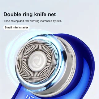 Scheerapparaat - Elektrisch scheerapparaat - Mini elektrisch scheerapparaat - Dubbel ringmesnet - USB - Digitaal display - 3 niveaus instelbaar - Draagbaar - Ideaal voor zakenreizen en als cadeau voor de feestdagen - Reizen - Stijlvolle beautytools