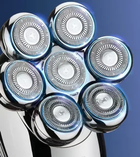 6-in-1 scheerapparaat voor mannen + neushaar + knippen + gezichtsreiniger - trimmer - tondeuse - nat en droog - gezichts- en hoofdscheerapparaat - hoofd scheren - draadloos opladen
