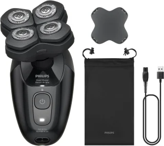 Philips Series 5000 Headshaver - Scheerapparaat mannen hoofd - Wet&Dry - Flexibele scheerkop - Zwart - HS5980/15