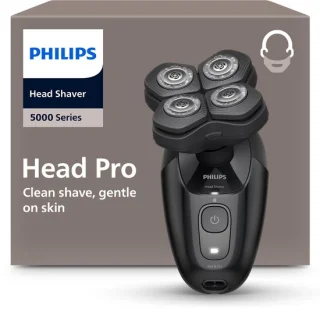 Philips Series 5000 Headshaver - Scheerapparaat mannen hoofd - Wet&Dry - Flexibele scheerkop - Zwart - HS5980/15