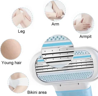 Het scheermes voor vrouwen wordt geleverd met 4 vervangende mesjes, inclusief het handvat. Het is een ideale keuze voor intieme scheermessen en bikinilijnscheermessen voor vrouwen, en helpt de huid te beschermen tegen irritatie.
