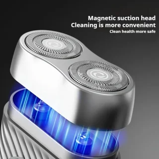Digitale 2-Blade Scheerapparaat - Usb Oplaadbare 2-Kop Body Shaver/Precisie/Baardtrimmer - Lichtgewicht en Comfortabel - Perfecte Lichaamshaar Verzorging en de Beste Reiseditie - Unisex - Kleur: Zilver