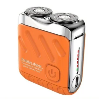 Krachtige 2-Blade Scheerapparaat - Usb Oplaadbare 2-Kop Mini Body Shaver + Precisie/Baardtrimmer - Lichtgewicht en Comfortabel - Perfecte Lichaamshaar Verzorging voor Dames en Heren - Viraal op Tiktok - Kleur: Oranje