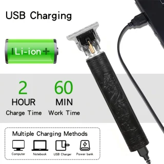 tondeus - baardtrimmer - 3-delige professionele haar- en baardverzorgingsset voor heren - Draadloze trimmers met LED-display, precisie-trimmer-set, USB-oplaadbare, voor thuis, perfecte mannencadeau