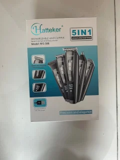 5-in-1 Baard- en Haartimmer Set - Waterdichte Tondeuse met Verstelbare Kammen