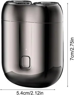 Krachtige 2-Blade Scheerapparaat - Usb Oplaadbare 2-Kop Body Shaver - Precisie/Baardtrimmer - Mini scheerapparaat voor heren - Draagbaar en precies scheergerei - Dames en Heren en de Beste Reiseditie Kleur - Zilver