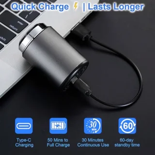 Mini Elektrisch Scheerapparaat voor Heren - Waterdicht, Draagbaar en Multifunctioneel met Lange Batterijduur