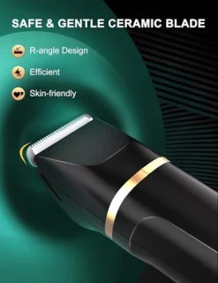 Mannen Body Trimmer 3-in-1 - IPX7 Waterdichte Schaam- en Baltrimmer met Keramische Messen, Oplaadbaar via USB-C, 5 Lengte-instellingen, Neushaartrimmer Inclusief