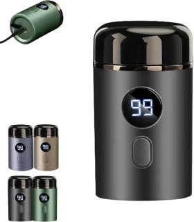 Scheerapparaat - Mini-scheerapparaat voor heren, elektrisch mini-scheerapparaat, afwasbaar, draadloos, USB-reisapparaat, nat en droog (grijs)