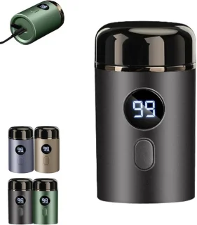 Scheerapparaat - Mini-scheerapparaat voor heren, elektrisch mini-scheerapparaat, afwasbaar, draadloos, USB-reisapparaat, nat en droog (grijs)