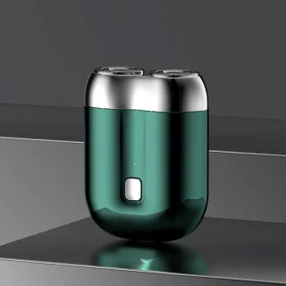 Scheerapparaat - Elektrisch scheerapparaat - Mini elektrisch scheerapparaat - Dubbele ringelleboog - Waterdicht - Magnetisch - Nat en droog gebruik - Draagbaar - Geschikt voor familie - reizen - Vaderdagcadeau - Groente