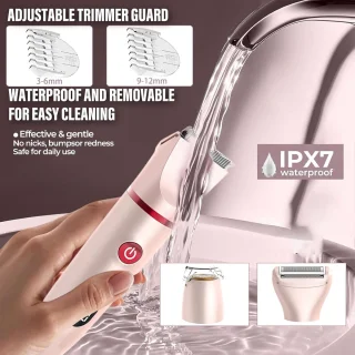 3-in-1 Elektrisch Scheerapparaat voor Dames - Waterdichte Haartrimmer voor Lichaam en Bikini