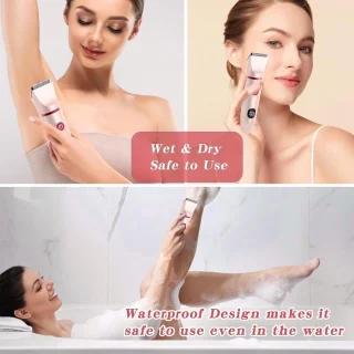 3-in-1 Elektrisch Scheerapparaat voor Dames - Waterdichte Haartrimmer voor Lichaam en Bikini