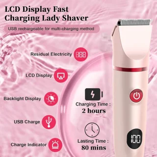 3-in-1 Elektrisch Scheerapparaat voor Dames - Waterdichte Haartrimmer voor Lichaam en Bikini