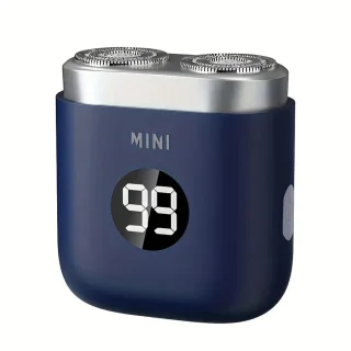 Digitale 2-Blade Scheerapparaat - Usb Oplaadbare 2-Kop Mini Body Shaver + Precisie/Baardtrimmer - Lichtgewicht en Comfortabel - Perfecte Lichaamshaar Verzorging voor Dames en Heren - Digitale Batterij Indicator - Kleur: Blauw