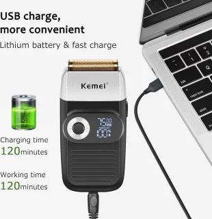 Folie Scheerapparaat voor Mannen - Draadloos Elektrisch Scheermes met LED Display - Perfect voor Vaderdag