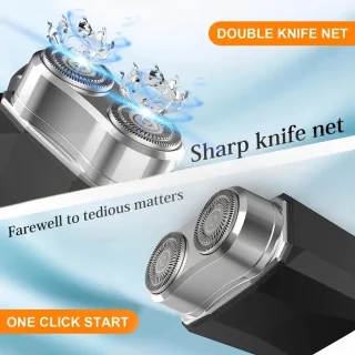 2-Blade Mini Scheerapparaat - Usb Oplaadbare 2-Kop Body Shaver + Precisie/Baardtrimmer - Krachtig, Lichtgewicht en Comfortabel - Perfecte Lichaamshaar Verzorging voor Dames en Heren - Viraal op Tiktok - Kleur: Zwart